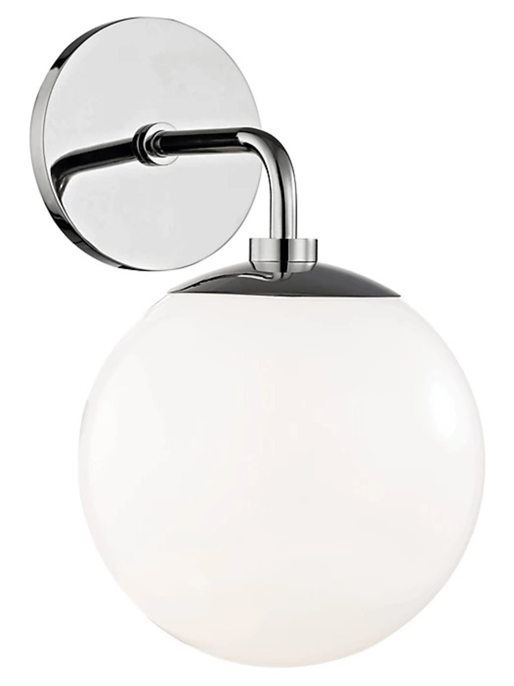 Mitzi Stella Opal Globe Shade Polished Nickel Wall Sconce Lights NIB